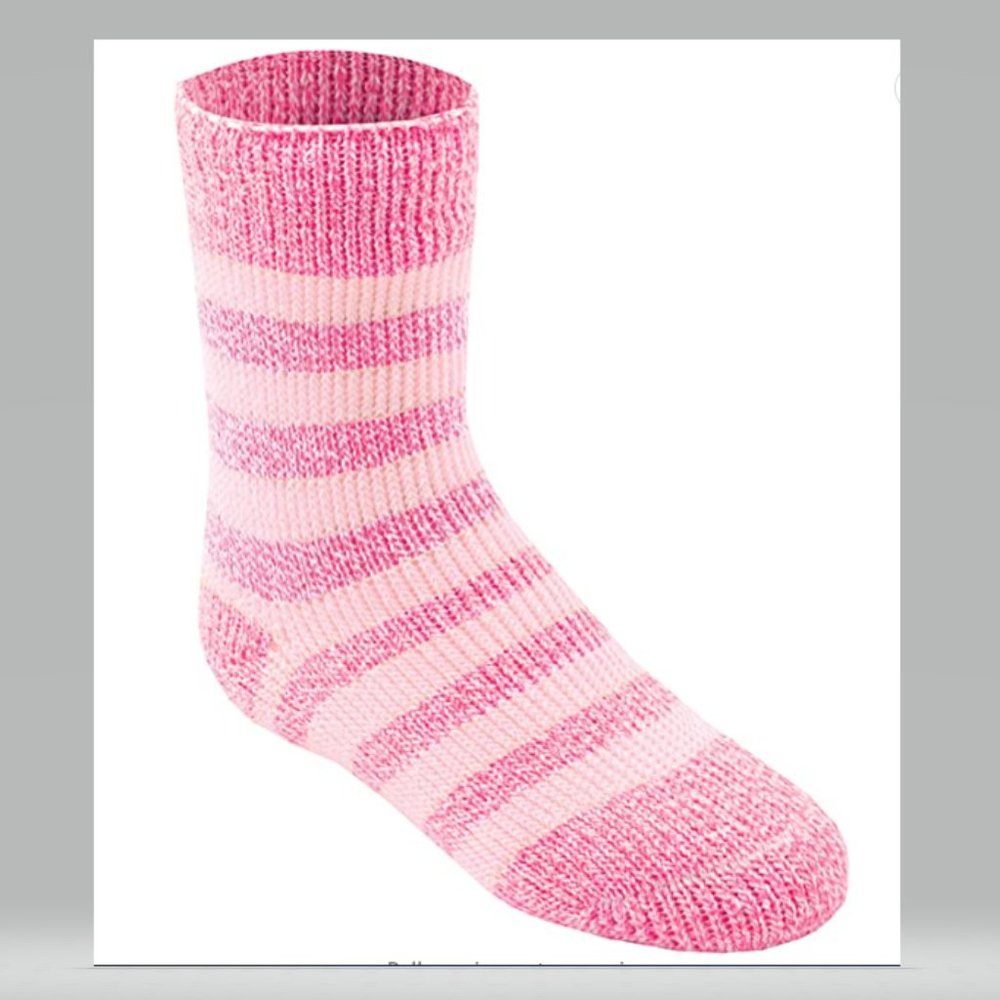 1 Pair Girl's Ultra Soft Fuzzy Crew slipper Socks Fit U.S Shoe Size 7-9 Pink S